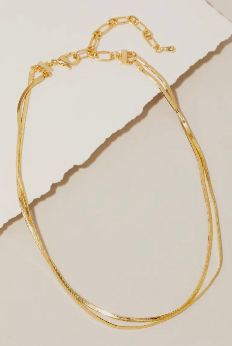 Double Herringbone Necklace