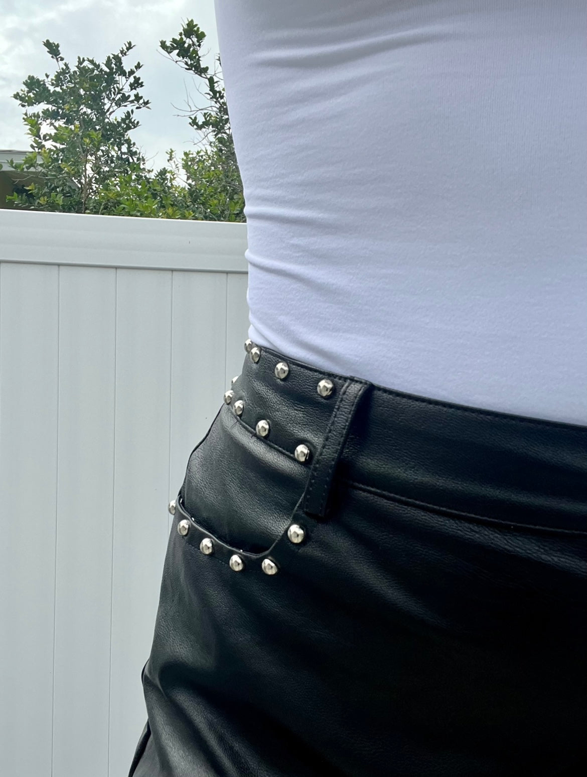 Silver Stud Shorts
