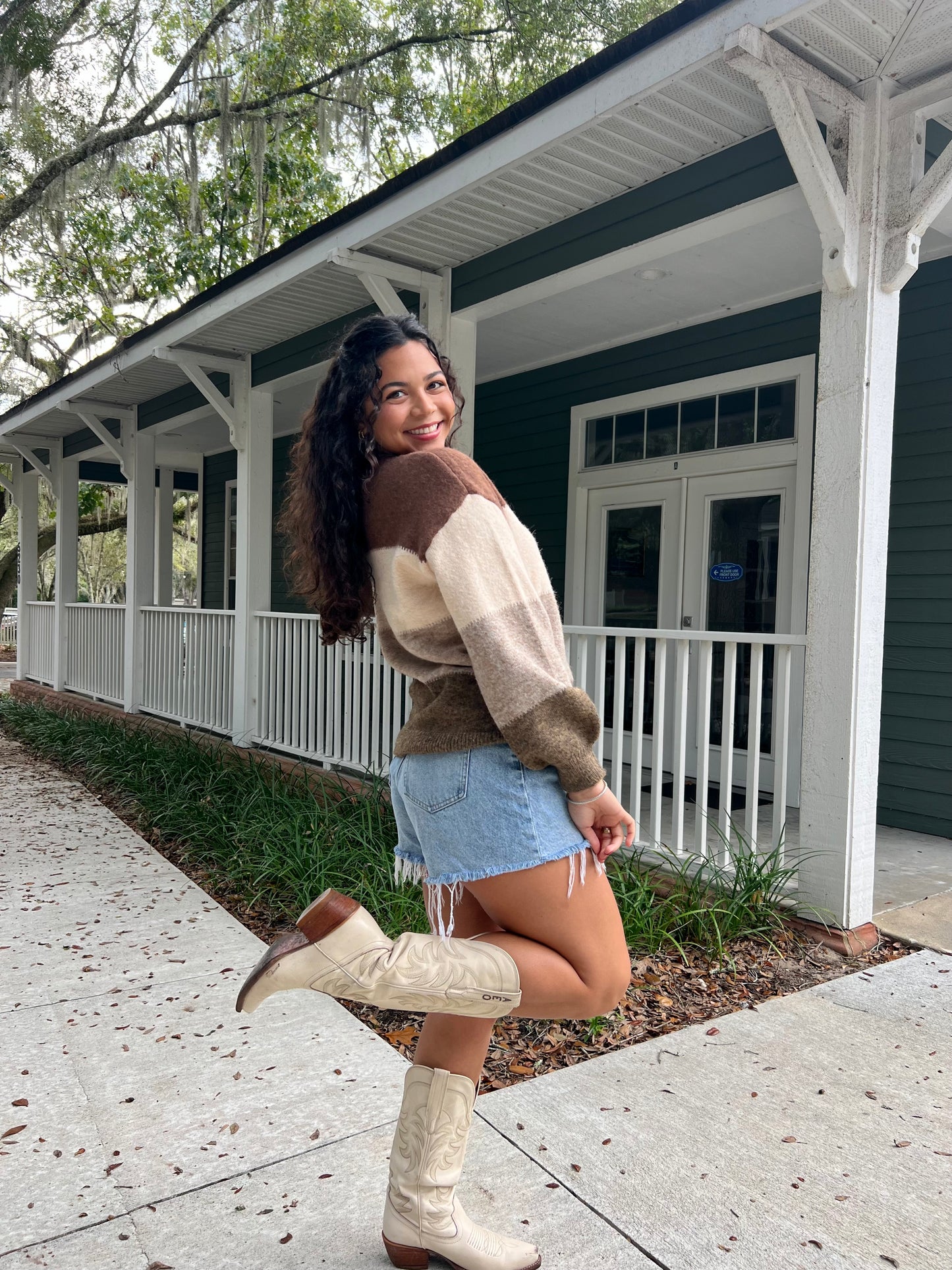 Brown Striped Sweater